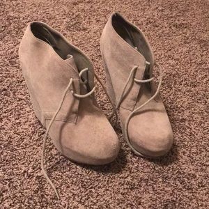 Steve Madden suede bootie wedges